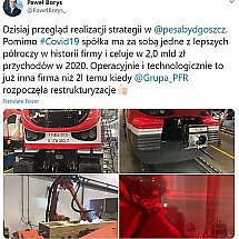 Galeria - screen: Twitter Pawła Borysa, prezesa Polskiego Funduszu Rozowju 