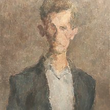 Galeria - 9. Stanisław Matuszczak, Portret, olej 54x65 cm, 1956