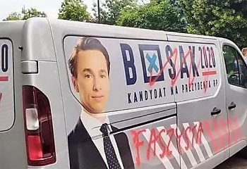 Napisał „faszysta” na samochodzie Krzysztofa Bosaka. To młody bydgoszczanin  
