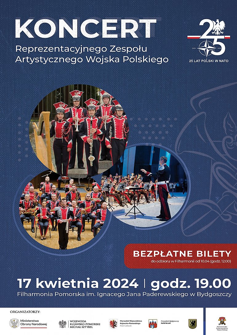 Zaproszenie na koncert z okazji obchodów 25. rocznicy wstąpienia Polski do NATO