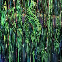 Galeria - Wojciech Nadratowski, Wodorosty, akryl,  płótno, 100x70 cm, 2022