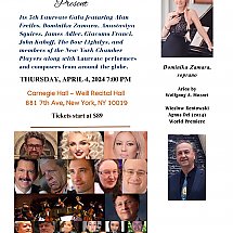 Galeria - 4 kwietnia - Koncert Dominiki w Carnegie Hall w New Yorku gdzie Dominika zaśpiewa dla Jana Pawła II utwór  Agnus Dei   napisany przez Wiesława Rentowskiego
