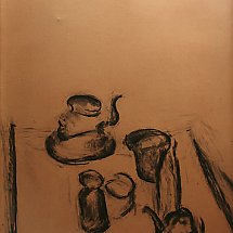 Galeria - 12. Stanisław Matuszczak, Martwa natura, olej 63x88 cm, 1959