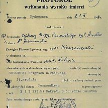 Galeria - Protokół wykonania wyroku śmierci na „Żurawiu” (zbiory IPN)