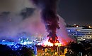 Nocny pożar przy ul. Kossaka w Bydgoszczy. W akcji 13 zastępów straży pożarnej