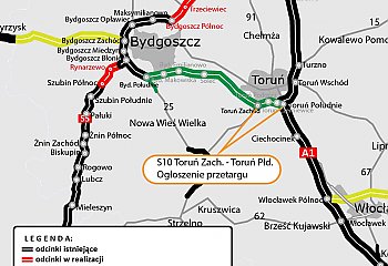 Przetarg na czwarty odcinek S10 na trasie Bydgoszcz–Toruń ogłoszony