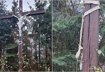 Profanacja krzyża przy parafii pw. św. Urszuli Ledóchowskiej w Bydgoszczy