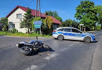 Ku przestrodze – wypadek z udziałem motocykla [WIDEO]