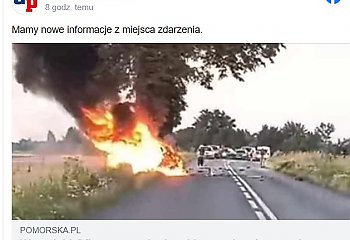 Tragiczny wypadek pod Bydgoszczą. Kierowca spłonął w aucie