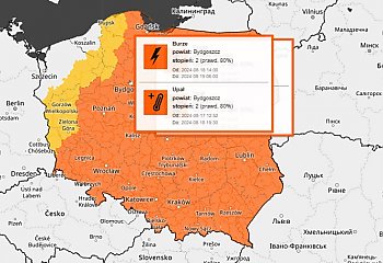 Ostrzeżenie przed burzami dla Bydgoszczy i okolic