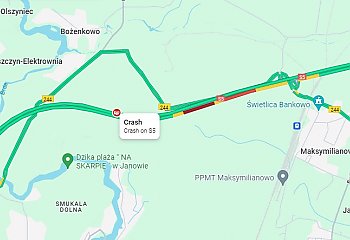 Wypadek  na S5  przy węźle Maksymilianowo [Z OSTATNIEJ CHWILI]