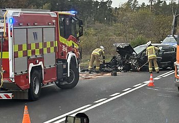 Wypadek w Stryszku: cztery osoby trafiły do szpitala