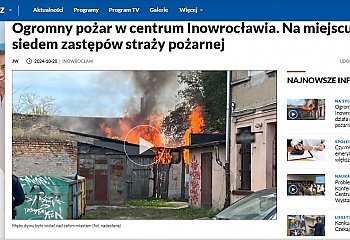 TVP3 Bydgoszcz alarmuje: Ogromny pożar w centrum Inowrocławia