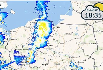 Groźna burza nad Kujawami i Pomorzem. Uwaga na ulewne deszcze, grad i silny wiatr