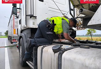 Zatrzymany na S5! Kierowca ciężarówki fałszował czas pracy magnesem