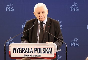 Kaczyński w Bydgoszczy: wojna, euro, onkologia i pytanie o Konfederację