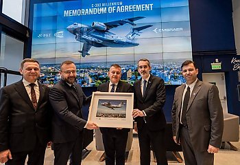 Embraer i bydgoskie WZL Nr 2 podpisują porozumienie. Chodzi o współpracę przy samolotach KC-390