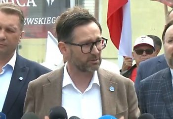 Daniel Obajtek chciał dołączyć do protestujących w Solino. Doszło do szarpaniny