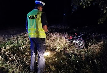 Zderzenie motocykla z ciągnikiem. Motocyklista zginął na miejscu
