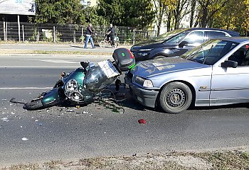 Wypadek! Motocyklista trafił do szpitala [ZDJĘCIA]