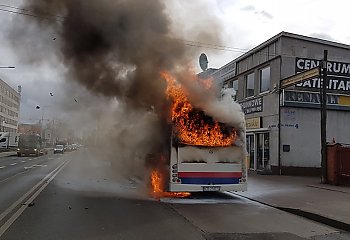 Palił się autobus linii 53 [ZDJĘCIA]
