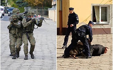 Policjanci i żołnierze obezwładniali „bandytów” - wspólne ćwiczenia służb [ZDJĘCIA]