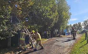 Stodoła paliła się w Więcborku 