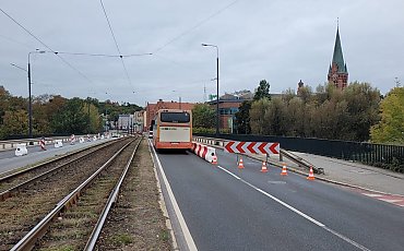 Most Bernardyński zwężony w obu kierunkach. Lepiej omijać centrum Bydgoszczy