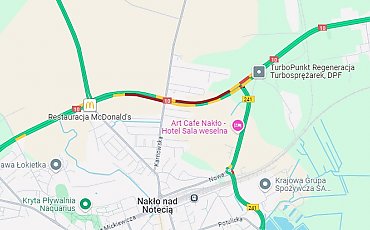 Wypadek na obwodnicy Nakła. Utrudnienia na DK10 [Z OSTATNIEJ CHWILI]