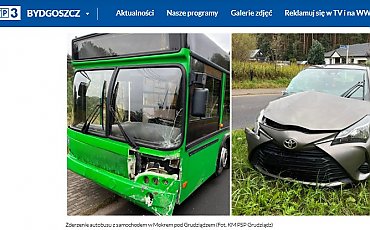 Autobus zderzył się z autem osobowym  [Z OSTATNIEJ CHWILI]