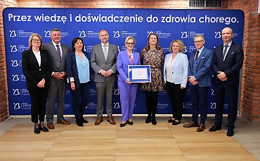 Szpital Biziela z certyfikatem akredytacyjnym. To pierwsza taka placówka w województwie