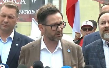 Daniel Obajtek chciał dołączyć do protestujących w Solino. Doszło do szarpaniny