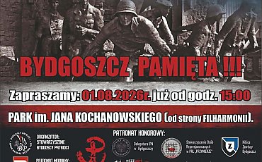 Bydgoszcz uczci 82. rocznicę wybuchu Powstania Warszawskiego. W programie rekonstrukcje, wspólne śpiewanie i godzina „W”