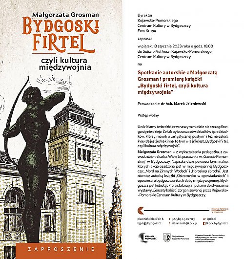 13 stycznia w KPCK: Premiera najnowszej książki Małgorzaty Grossman