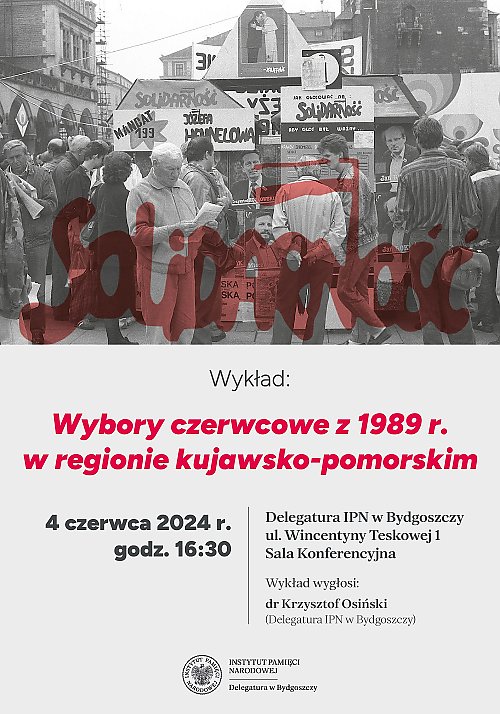 Wykład dr. Krzysztofa Osińskiego „Wybory czerwcowe z 1989 r. w regionie kujawsko-pomorskim”