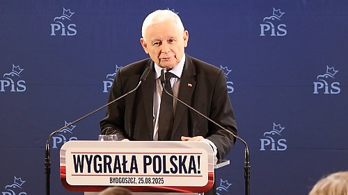 Kaczyński w Bydgoszczy: wojna, euro, onkologia i pytanie o Konfederację