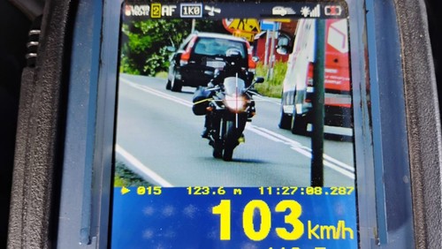 Motocyklistka pędziła niemal dwa razy szybciej niż dozwolone!