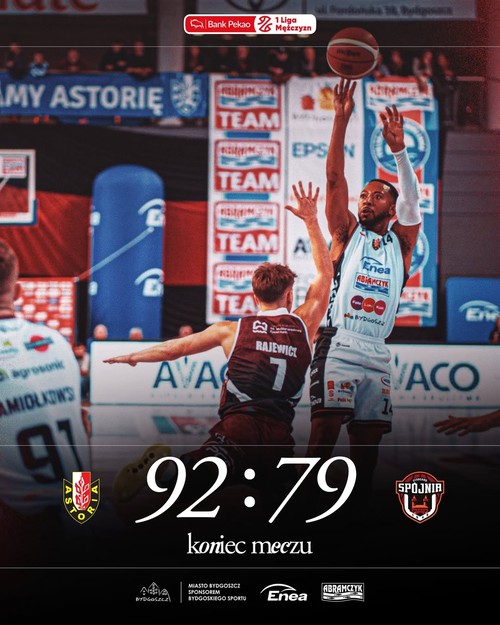 Astoria Bydgoszcz triumfuje w zaciętym pojedynku z Spójnią Stargard!