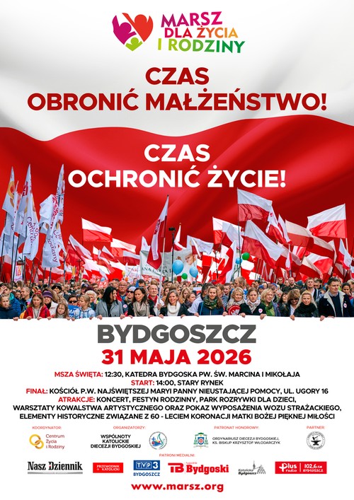 Spacer po Bydgoszczy z przesłaniem! XIV Marsz dla Życia i Rodziny już niebawem!