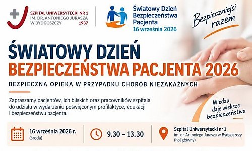 Bezpłatne pomiary i porady w Juraszu. Szpital zaprasza na Światowy Dzień Bezpieczeństwa Pacjenta