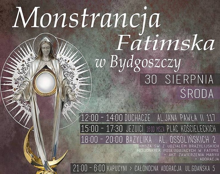Monstrancja Fatimska w Bydgoszczy