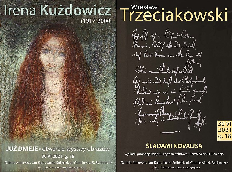 Otwarcie wystawy „Już dnieje” Ireny Kużdowicz i wykład Wiesława Trzeciakowskiego „Śladami Novalisa” w Galerii Autorskiej