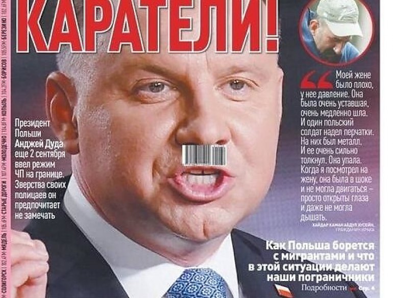 Prezydent Duda jak Hitler. Skandaliczna okładka gazety na Białorusi