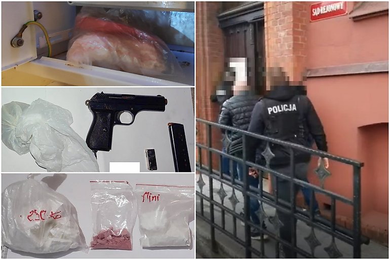 Kokaina, broń palna i amunicja. 52-latek z Bydgoszczy w rękach policji 