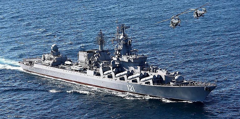 Zaatakował Wyspę Węży, krążownik rakietowy Moskwa  został trafiony rakietami Neptun. Rosja mówi o dużych zniszczeniach