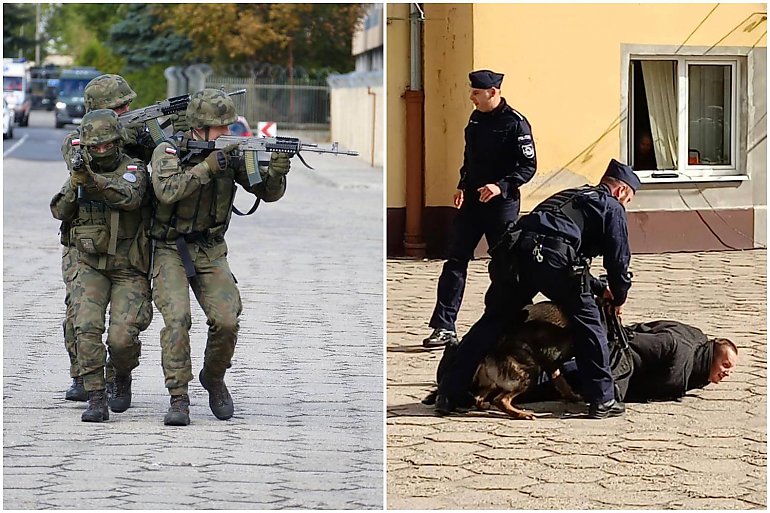 Policjanci i żołnierze obezwładniali „bandytów” - wspólne ćwiczenia służb [ZDJĘCIA]