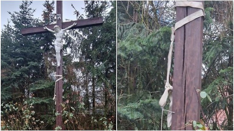 Profanacja krzyża przy parafii pw. św. Urszuli Ledóchowskiej w Bydgoszczy