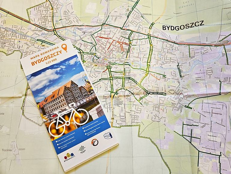 Jest już papierowa mapa rowerowa Bydgoszczy i plik pdf
