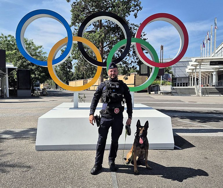 Bydgoski przewodnik psa służbowego na Igrzyskach Olimpijskich w Paryżu