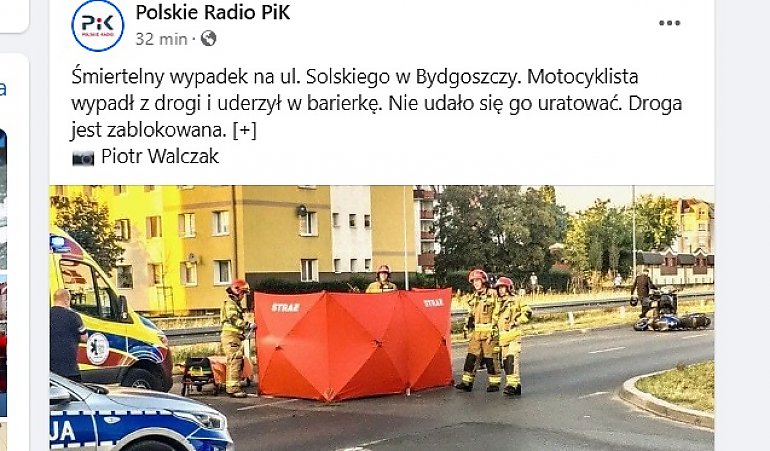 Śmiertelny wypadek na Szwederowie. Zginął motocyklista